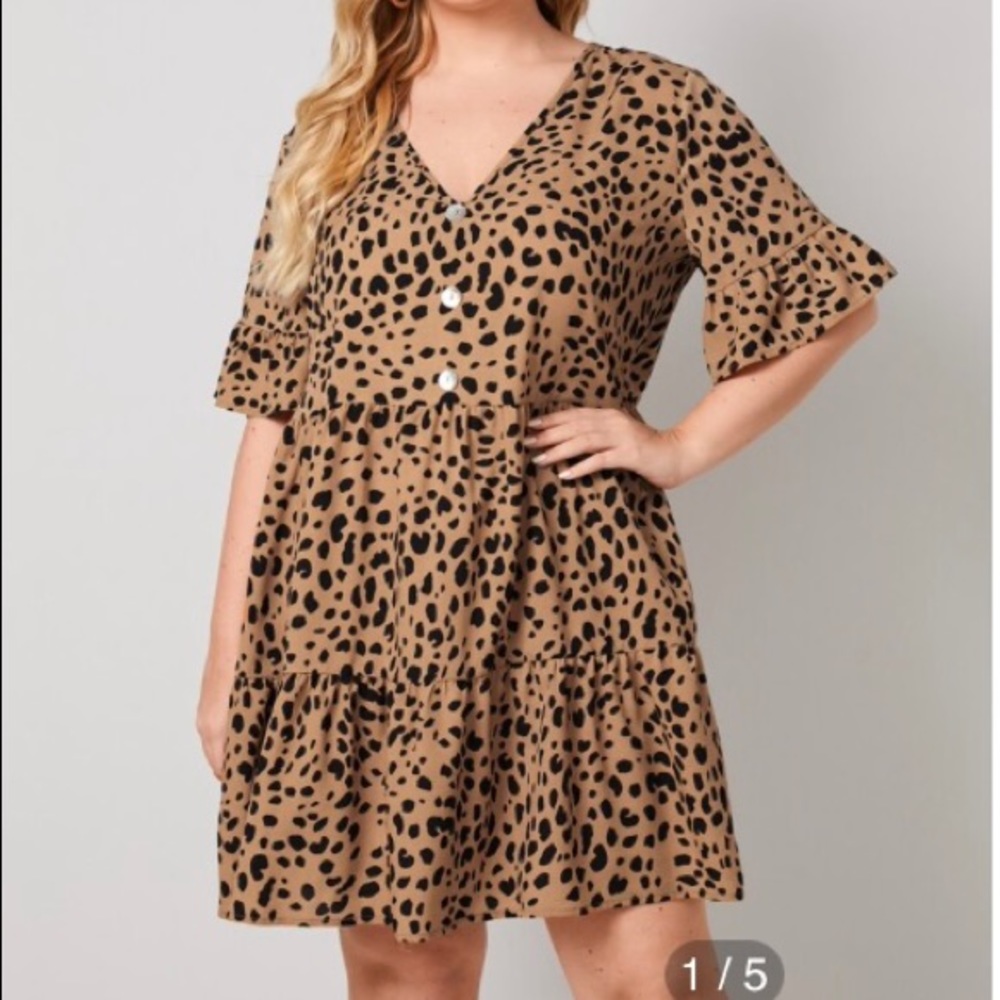Leopard print dress.